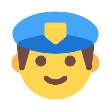 Görev üniforması giymiş bir erkek polis.