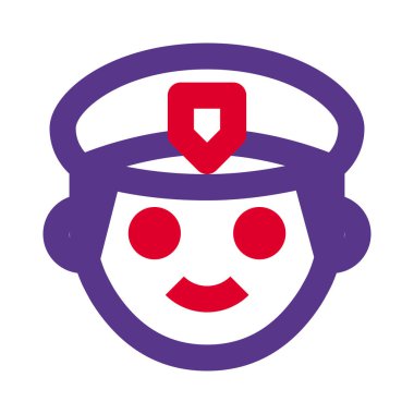 Görev üniforması giymiş bir erkek polis.