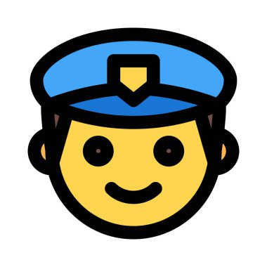 Görev üniforması giymiş bir erkek polis.