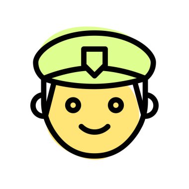 Görev üniforması giymiş bir erkek polis.