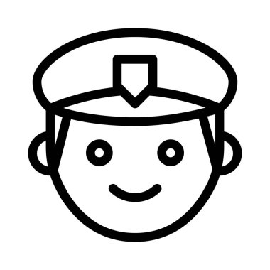 Görev üniforması giymiş bir erkek polis.