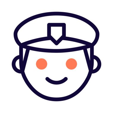 Görev üniforması giymiş bir erkek polis.