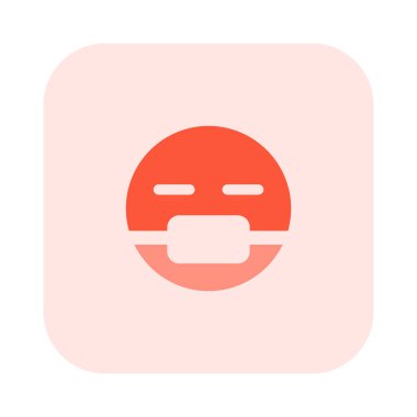 Yüzünde tıbbi ya da kirlilik maskesi