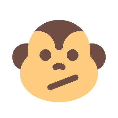 Kurye için kafası karışmış maymun yüz ifadesi emojisi