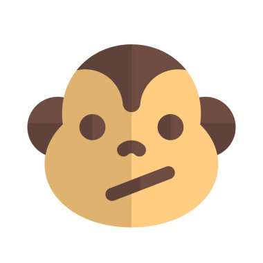 Kurye için kafası karışmış maymun yüz ifadesi emojisi