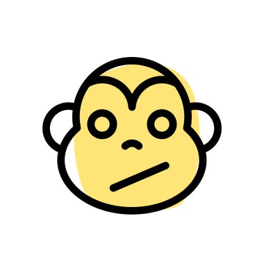 Kurye için kafası karışmış maymun yüz ifadesi emojisi