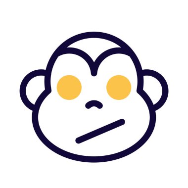 Kurye için kafası karışmış maymun yüz ifadesi emojisi