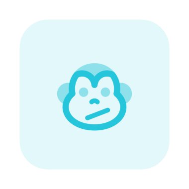 Kurye için kafası karışmış maymun yüz ifadesi emojisi