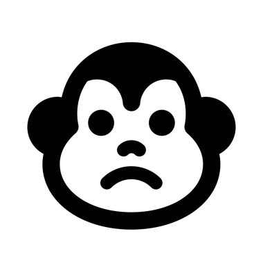 Üzgün maymun somurtkan resim temsilcisi sohbet simgesi