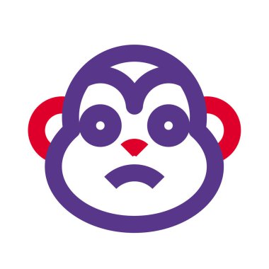 Üzgün maymun somurtkan resim temsilcisi sohbet simgesi