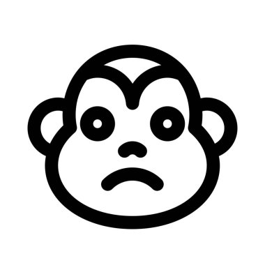 Üzgün maymun somurtkan resim temsilcisi sohbet simgesi