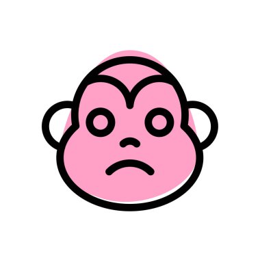 Üzgün maymun somurtkan resim temsilcisi sohbet simgesi