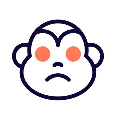 Üzgün maymun somurtkan resim temsilcisi sohbet simgesi