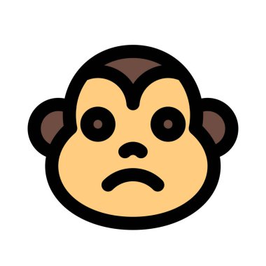 Üzgün maymun somurtkan resim temsilcisi sohbet simgesi