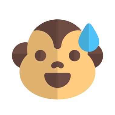 soğuk terle sırıtan maymun yüz ifadesi