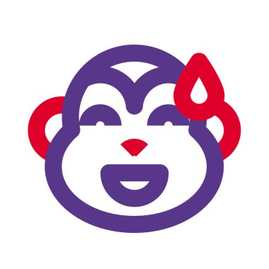 soğuk terle sırıtan maymun yüz ifadesi