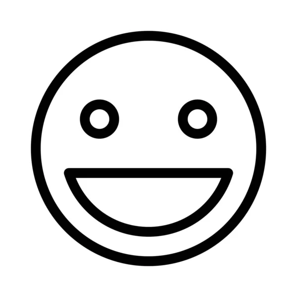 Χαμόγελο Έκφραση Του Προσώπου Στόμα Ορθάνοιχτο — Διανυσματικό Αρχείο