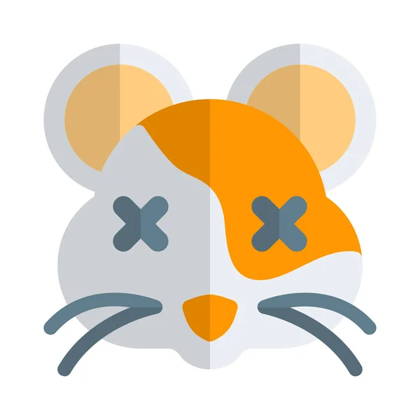 Olhos Cruzados Pet Hamster Rosto Emoji Compartilhado Internet —  Vetores de Stock
