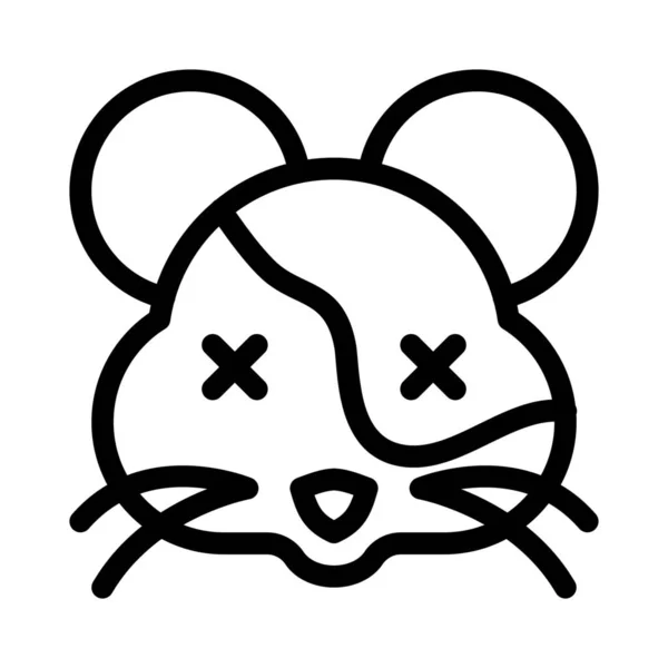Eyes Crossed Pet Hamster Face Emoji Shared Internet — 스톡 벡터