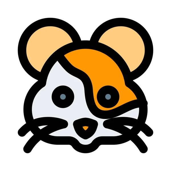 Hamsters Roedores Popular Casa Pequeña Mascotas Cara Emoji — Vector de stock