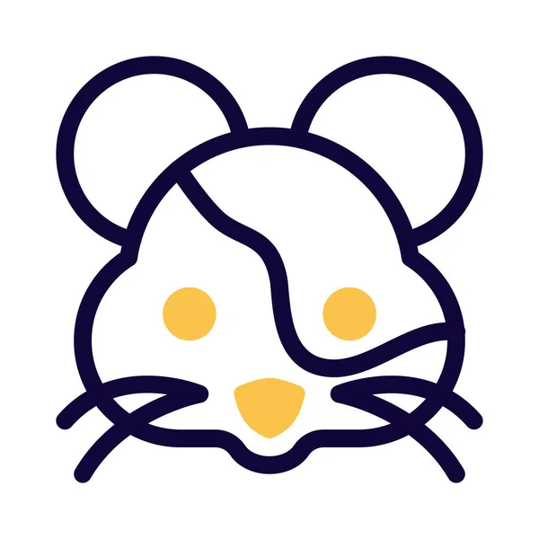Hamster Und Nagetiere Beliebte Kleine Haustiere Gesicht Emoji — Stockvektor