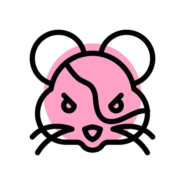 Filhote Hamster Expressão Facial Emoticon Compartilhado Messenger —  Vetores de Stock