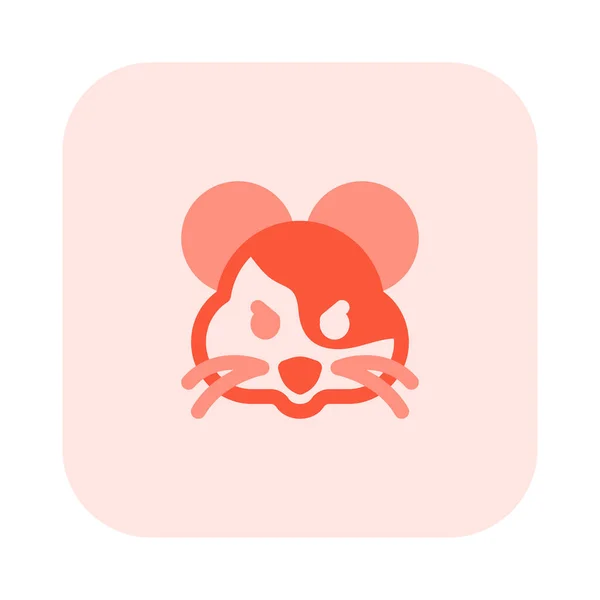 Filhote Hamster Expressão Facial Emoticon Compartilhado Messenger — Vetor de Stock