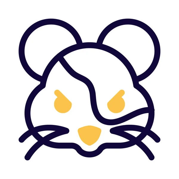 Filhote Hamster Expressão Facial Emoticon Compartilhado Messenger —  Vetores de Stock