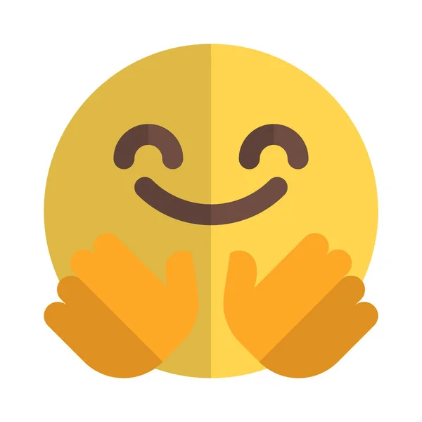 Kucaklaşan Ifade Emojisi Anında Paylaşıldı — Stok Vektör