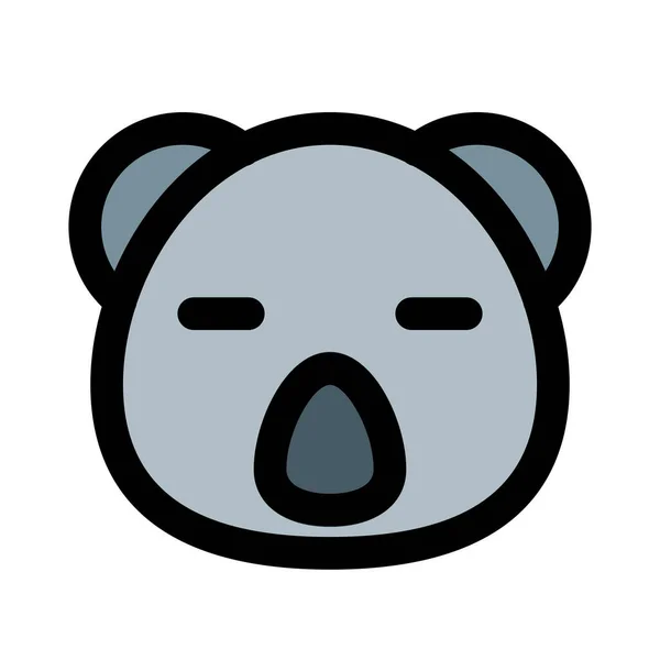 Koala Μεγάλα Μάτια Emoticon Μοιράζονται Στα Μέσα Κοινωνικής Δικτύωσης — Διανυσματικό Αρχείο