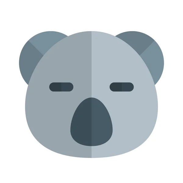 Koala Med Stora Ögon Emoticon Delas Sociala Medier — Stock vektor