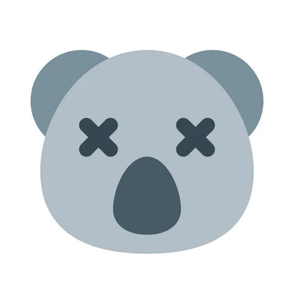 Koala Neutrálním Stadiu Zavřenýma Očima — Stockový vektor