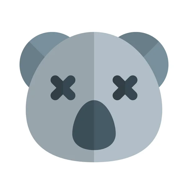 Koala Neutral Stage Eyes Closed — ストックベクタ