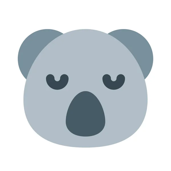 Sad Face Pictorial Representation Koala Emoji Chat — стоковый вектор