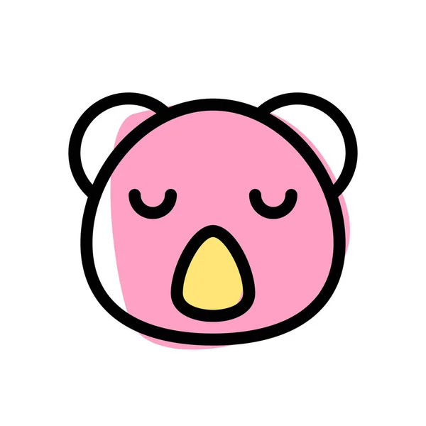 Sad Face Pictorial Representation Koala Emoji Chat — Stock Vector