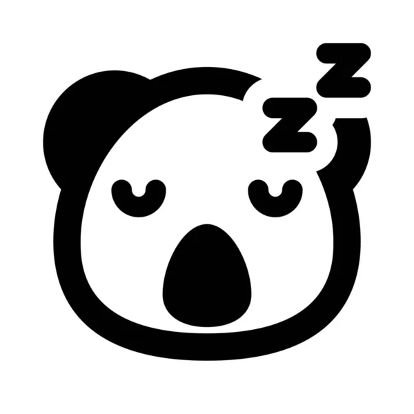 Sleepy Κοάλα Emoji Εικονογραφική Αναπαράσταση Μοιράζονται Απευθείας Σύνδεση — Διανυσματικό Αρχείο