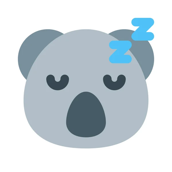 Nternette Paylaşılan Emoji Resimli Uykucu Koala — Stok Vektör