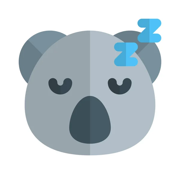 Sleepy Koala Emoji Pictorial Representation Shared Online — стоковый вектор