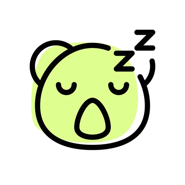 Koala Sonolento Com Representação Pictórica Emoji Compartilhado Online —  Vetores de Stock