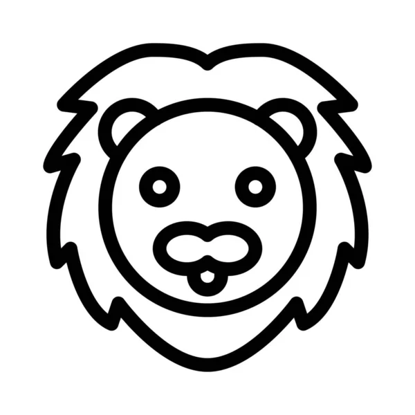 Rei Selva Leão Rosto Representação Pictórica Emoji —  Vetores de Stock