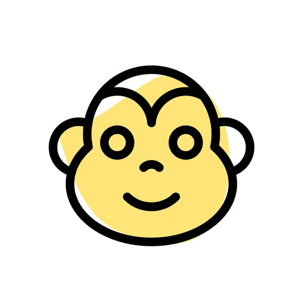 Représentation Picturale Singe Emoji Pour Chat — Image vectorielle