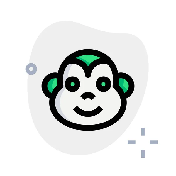 Bildrepresentation Apa Emoji För Chatt — Stock vektor