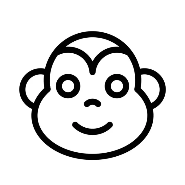 Bildrepresentation Apa Emoji För Chatt — Stock vektor