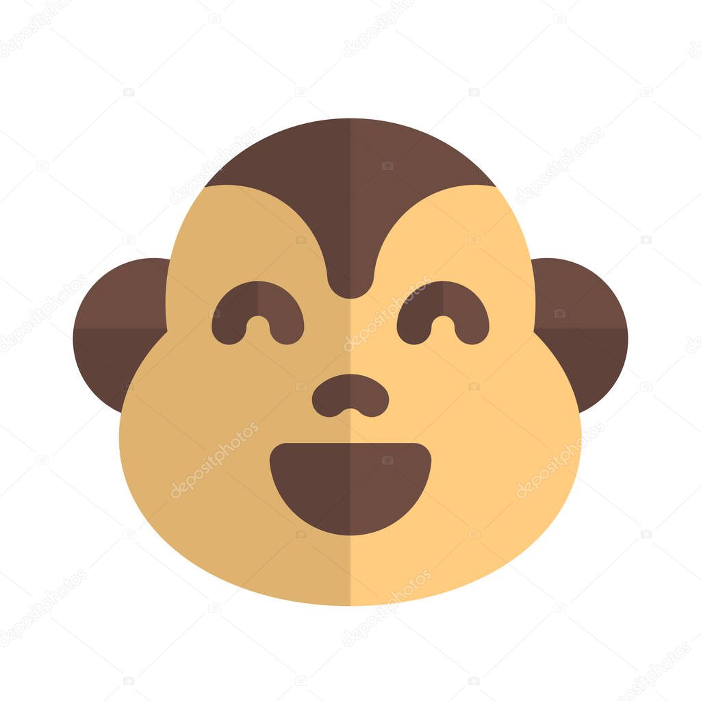 Vettoriale stockSorridente Scimmia Sorridente Espressione Facciale Con  Bocca Spalancata di ©get4net #564529866, image size:1024x1024