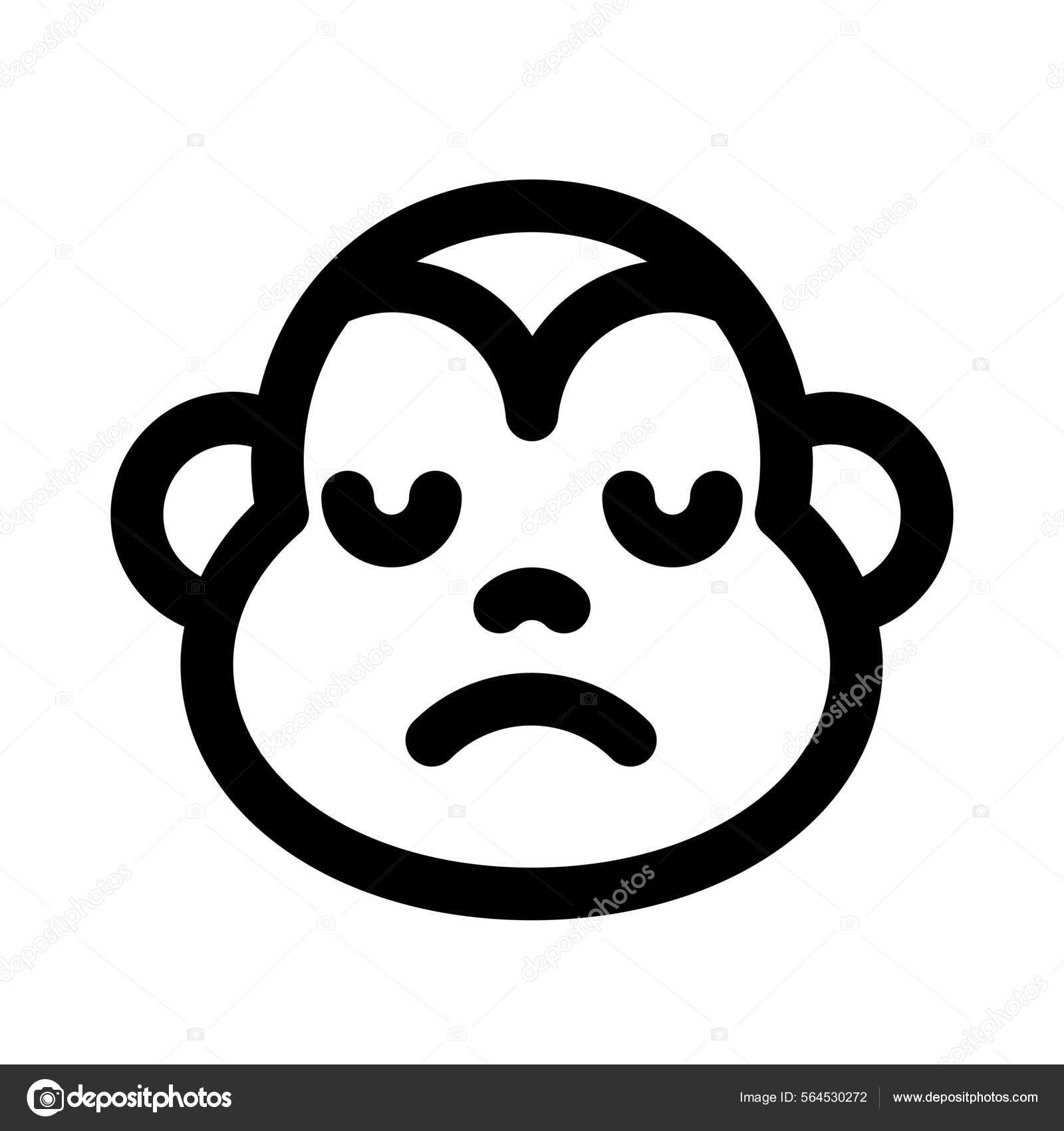 Desenho Animado Surpreso Com Ilustração De Rosto De Macaco PNG