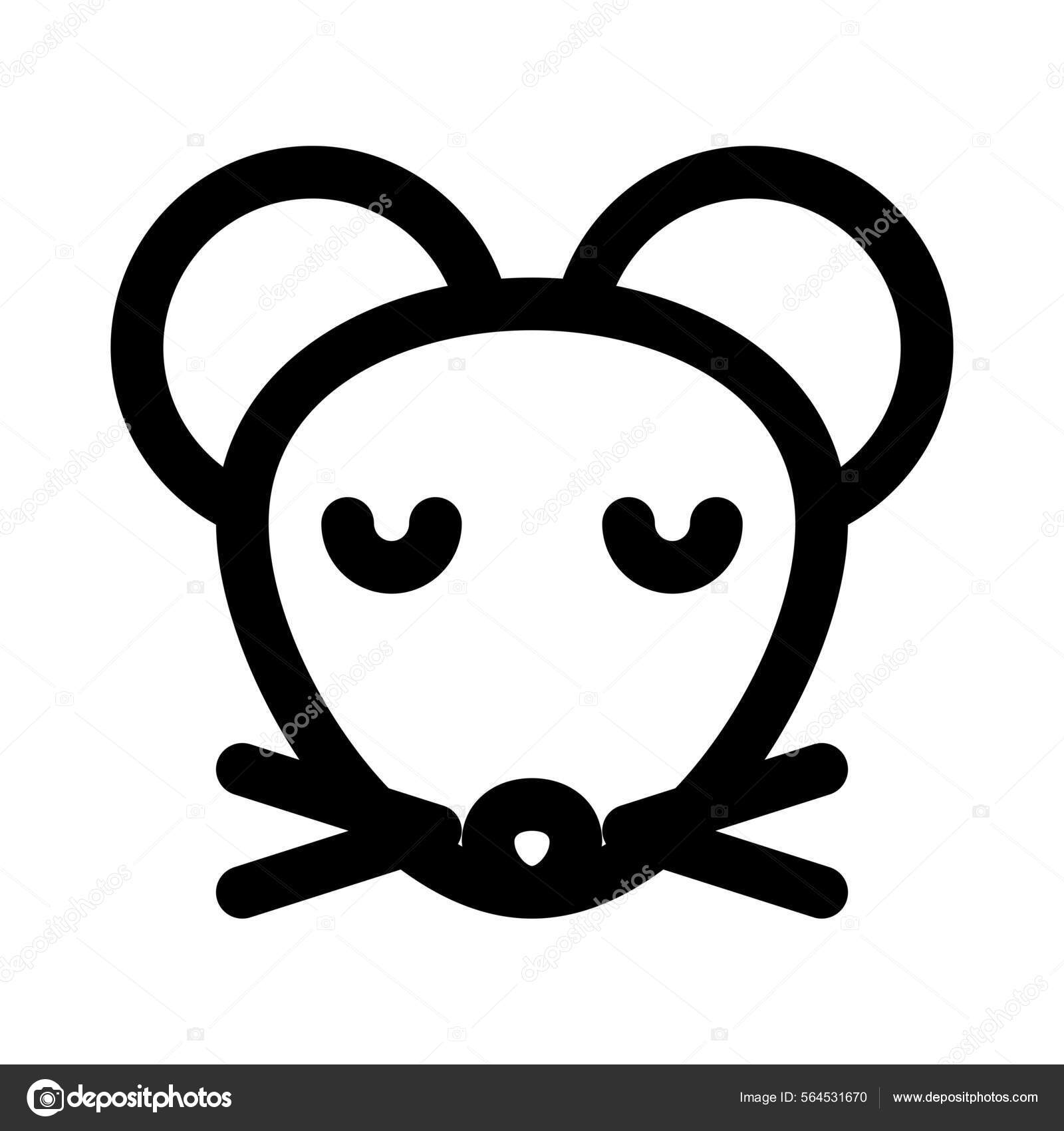 Sad Face Pictorial Representation Mouse Emoji Chat Stock Vector Image