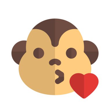 maymun öpücüklü resim simgesi üfledi