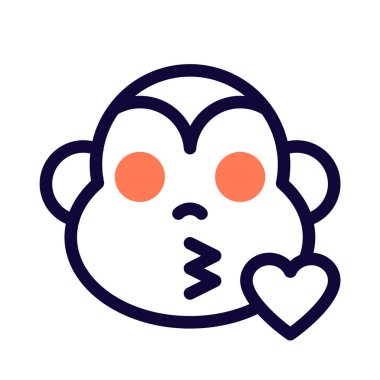 maymun öpücüklü resim simgesi üfledi