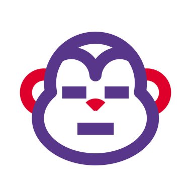 Ağız ifadeli, tarafsız yüzlü üzgün maymun.