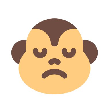 Sohbet için üzgün surat resmi temsilcisi maymun emojisi